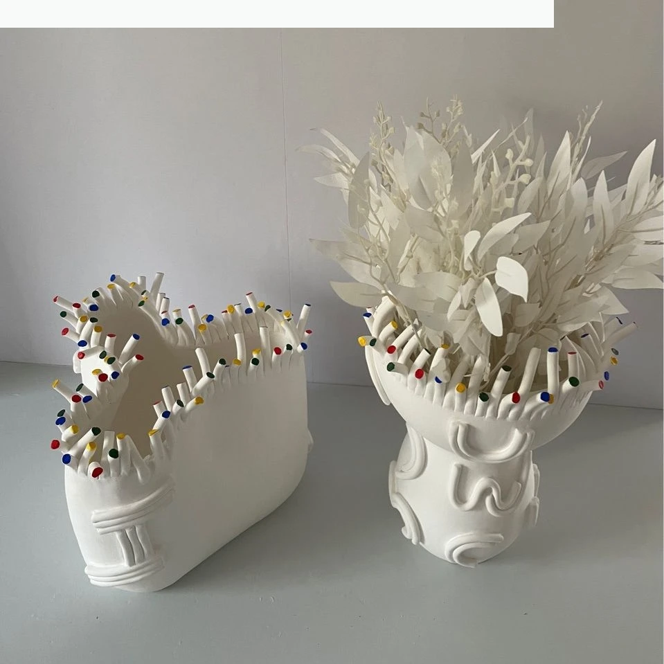 Abstract Coral Shapes Flower Pot Flower Vase Ceramic Handicraft Coral Basin Home Decoration Accessories