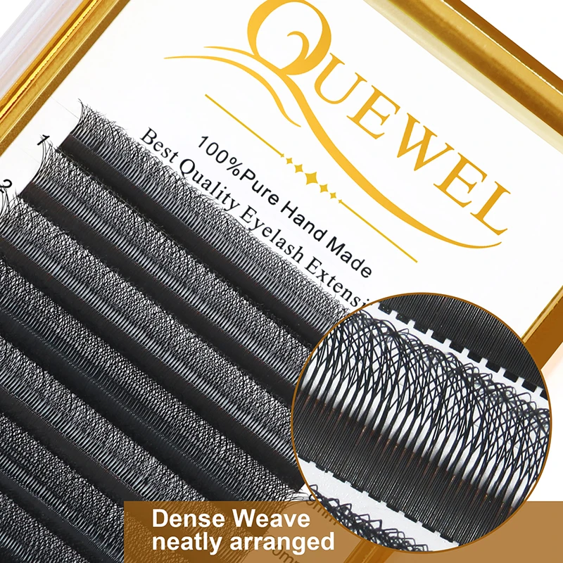 Quewel W Shape Lashes Extension 4D Four-leaf Eyelashes Wholesale Supplies New W-shaped Eye Lash C/D Curl Comfortable Natural