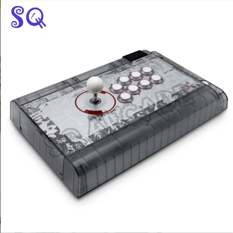 Original Arcade Console Crystal Transparent Luminous Button Joystick ABS Frame For Retro Arcade Machine fighting Game Cabinet