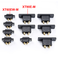 AA5PCS / 10PCS Amass XT90E-M XT60EW-M Black Battery Plug Gold-plated Male Connector DIY Connecting Parts for RC Aircraft Drone
