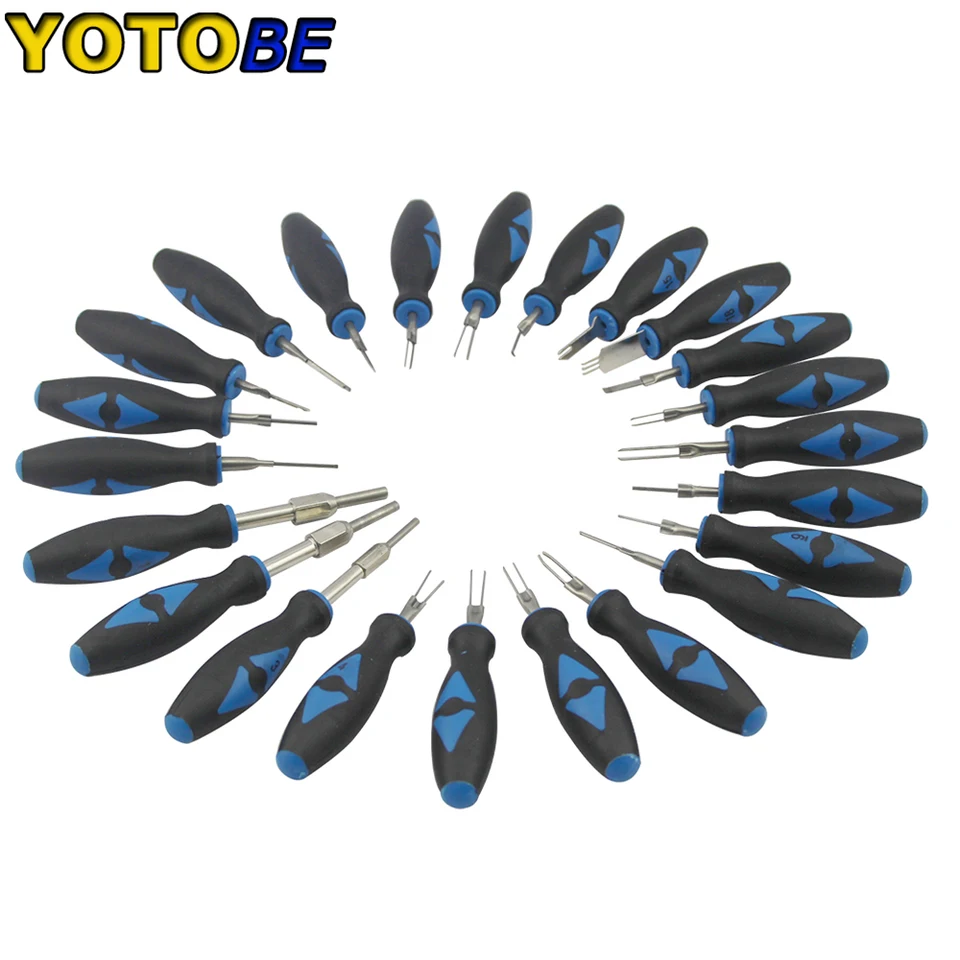 EVGATSAUTO Kit 23 Pièces Outils De Libération De Terminaux – Extracteur Broche Connecteur Auto Universel