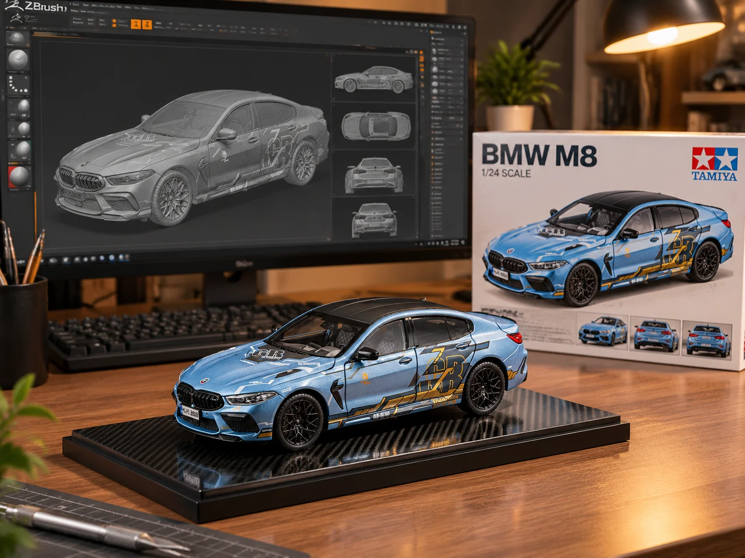 1:24 M8 Diecast Alloy Car Model Pull Back Sound Light Exquisite Craft German Coupe Desktop Office Decor Collectible Gift For Boy