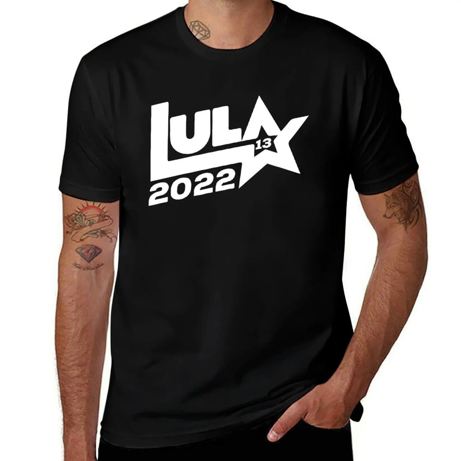 Camiseta Camiseta PT elei? ?es fit t designer 2022 13 camisas 2022 slim para presidenciais Lula homem camisetas Brasil