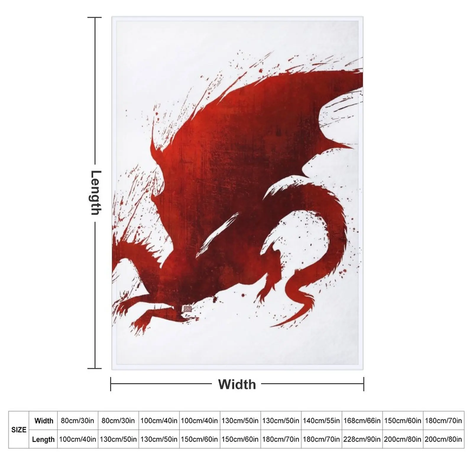 Dragon Age Origins: Blood Dragon V1 Throw Blanket couch cozy soft plush fuzzy picnic outdoor blanket