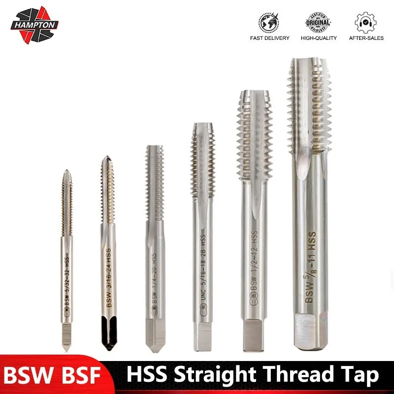 Gwintownik prosty HSS 1 szt. BSW BSF 5/32-32 3/16-24 do narzędzi do obróbki metali