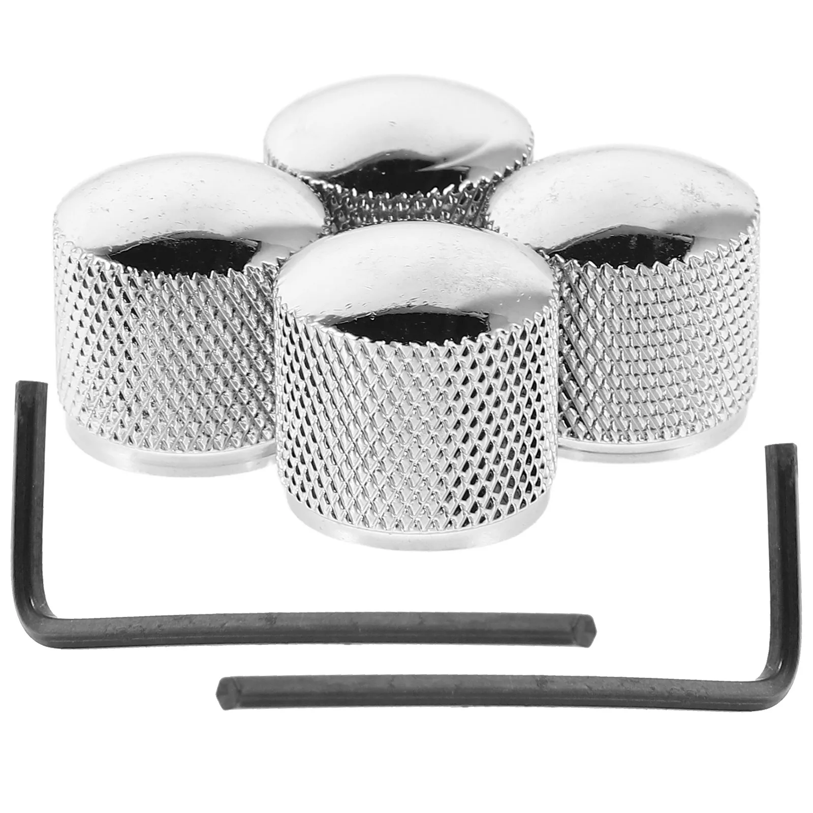 

4Pcs Electric Guitar Volume Tone Knobs Metal Control Replacement Bass Guitar Accessories Bass Accessories