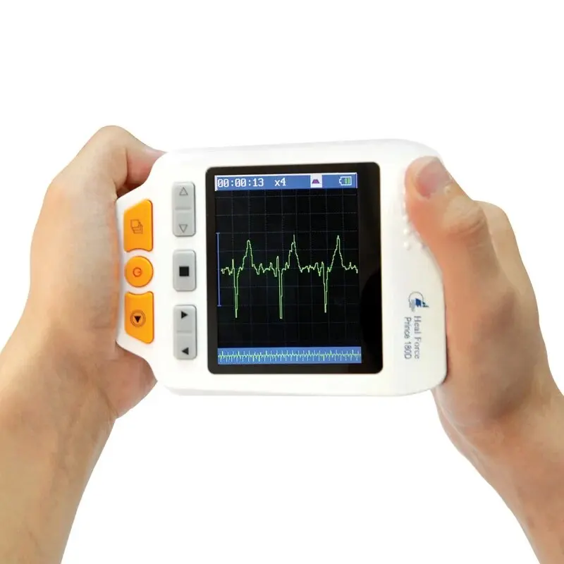 

180D Easy Handheld ECG Monitoring Machine Mini Portable LCD Electrocardiogram Heart Monitor Health Care