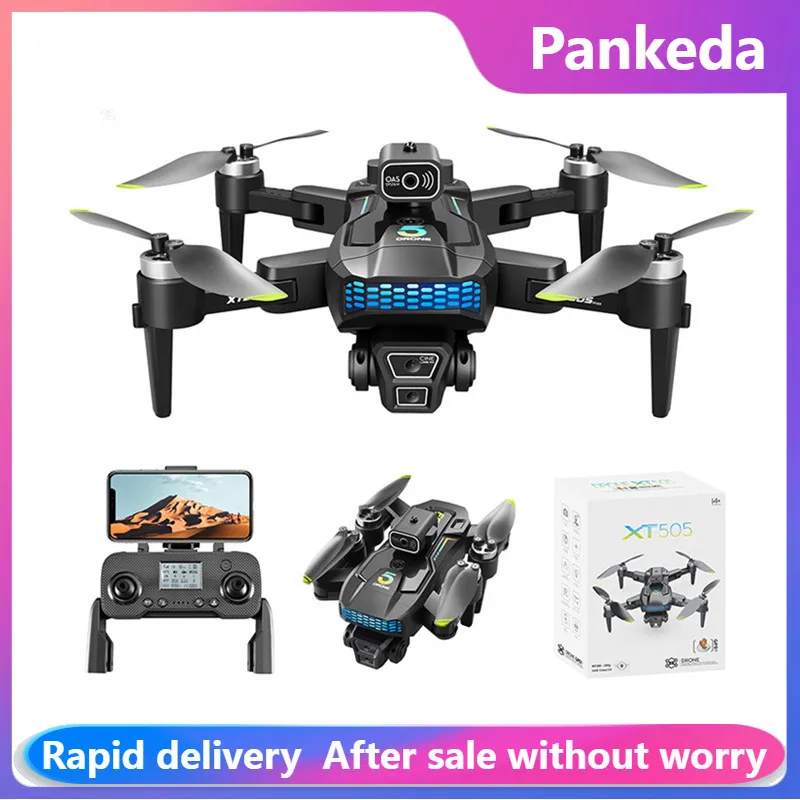 

NEW XT505 Professional GPS Drone 4K HD Dual Camera 5G Wifi FPV Brushless Obstacle Avoidance Foldable Quadcopter RC Dron VS L900