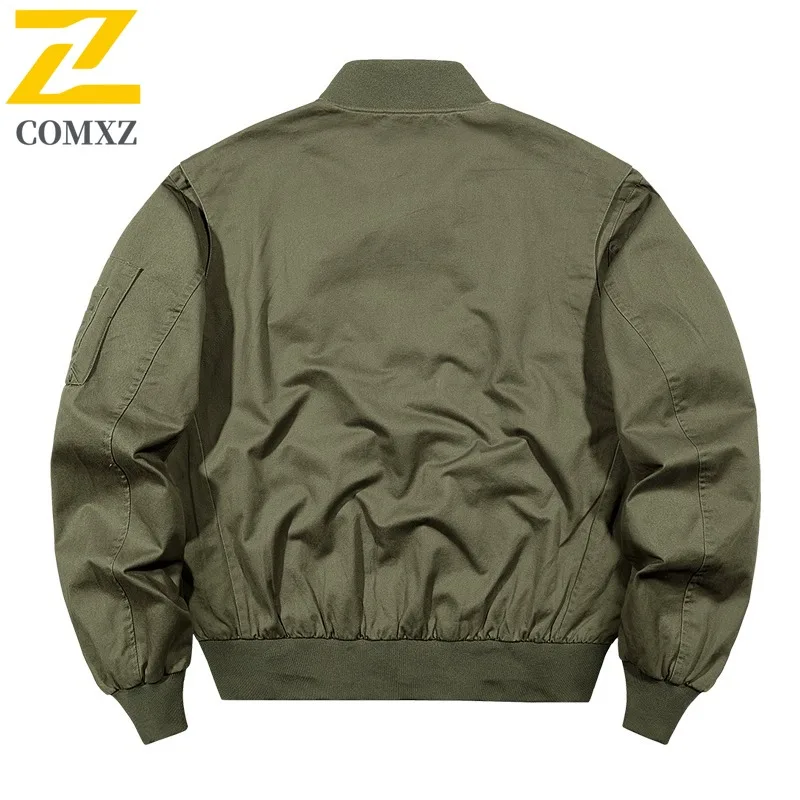 COMXZ البيسبول طوق سترة عادية الرجال في الهواء الطلق الدراجات الرياح مقاومة دراجة نارية معطف الراقية النمط الحضري الخريف ملابس جديدة #4