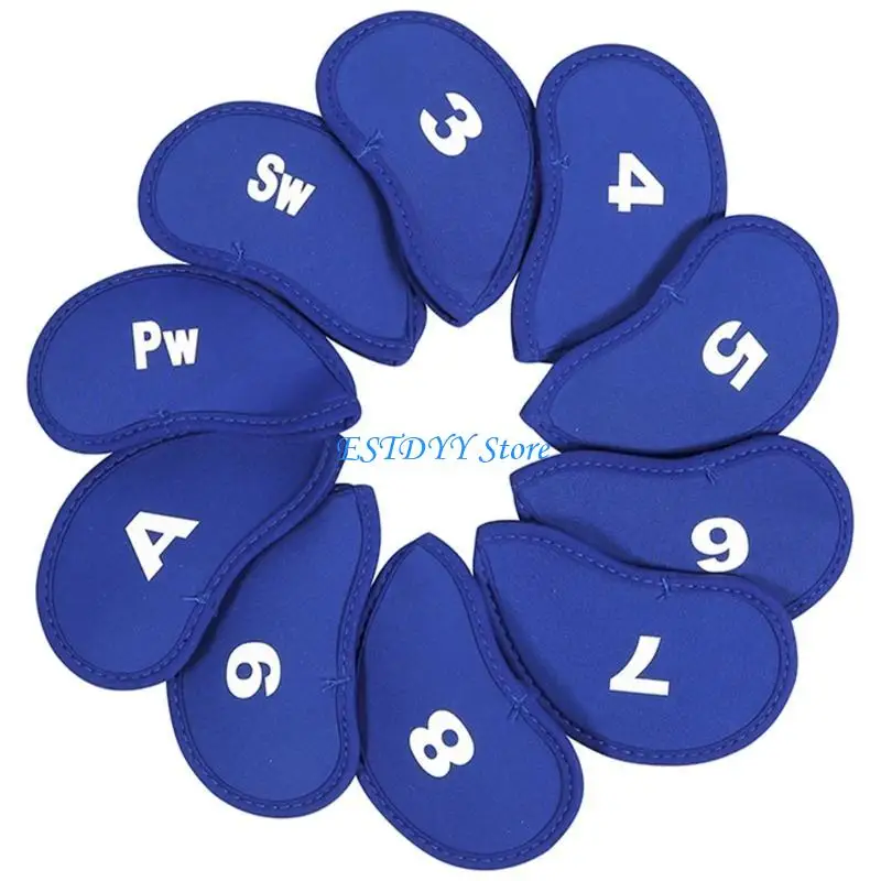 G6DE 10Pcs Iron and Wedges Golfs Club Head Cover Soft Golfs Iron Headcover Protective Cover to Protect Your Golfs Clubs