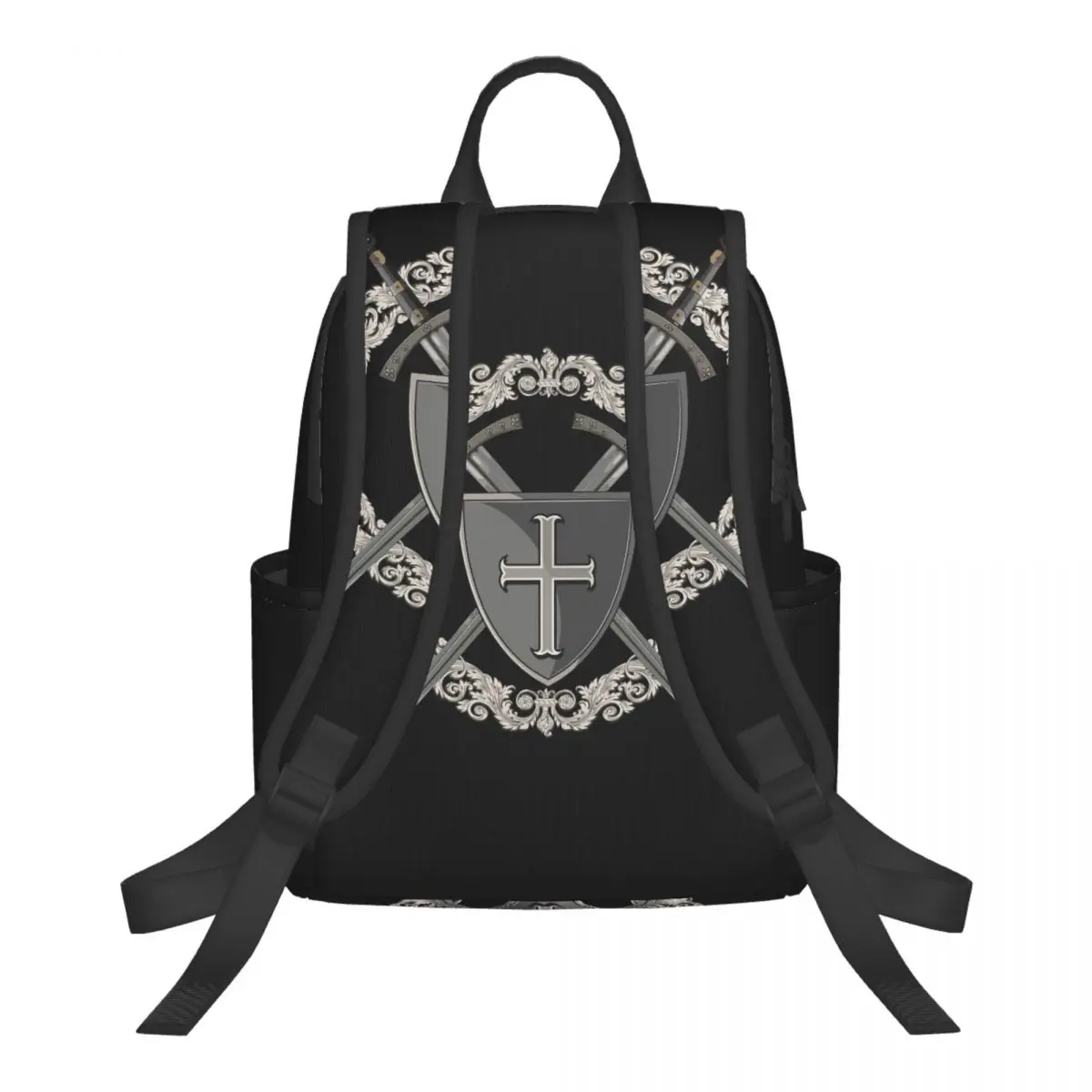 Symbol Medieval Sword Emblem Secret Order  Student Backpack School Bag Hiking Travel Daypack for Men Women Bookbag Shoulder Bags