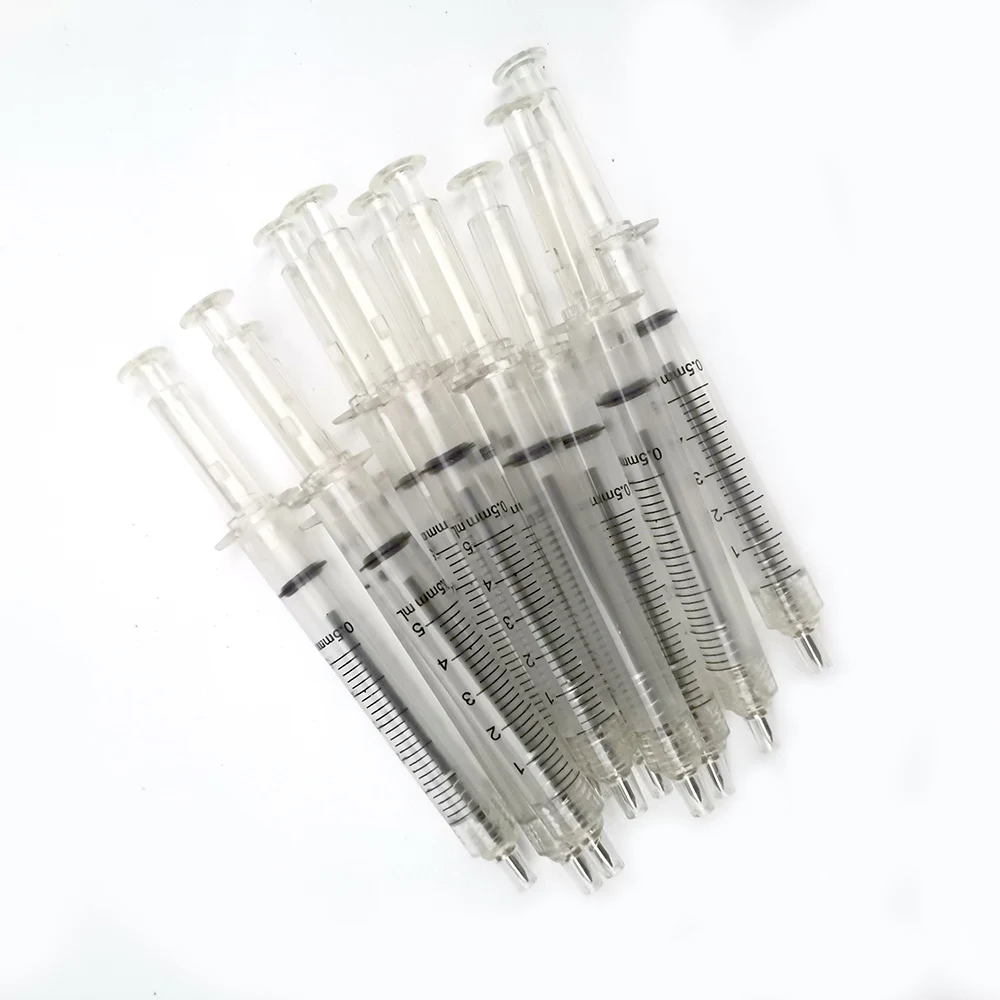 1 Pc Nurses Syringe Ballpoint Pen Creative 0.5mm Blue Black Plastic Gel Pens School Office Supplies Student Writting Tools