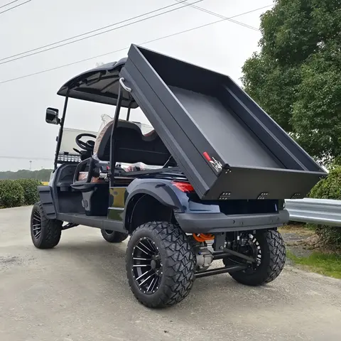 Energy Saving Effect of Manufacturer's 4+2 Seat Electric off-Road Vehicle, Four-Wheel Golf Cart    Truck with a trailer attached