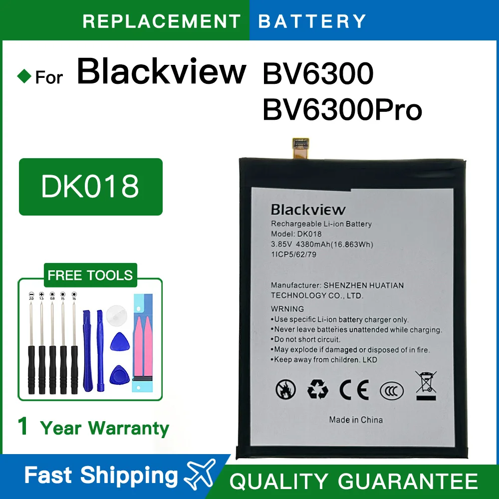 Brand new DK018 Replacement spare Battery 4380mAh For Blackview BV6300 BV6300pro BV6300 Pro Mobile Phone Bateria batterij+ Tools