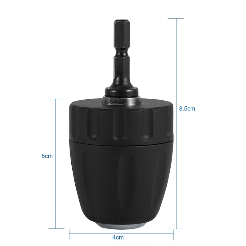 0.8-10Mm Keyless Drill Chuck 3/8 - 24UNF Thread Quick Release Chuck Drill Holder With SDS-Plus Shank 1/4 Inch Hex