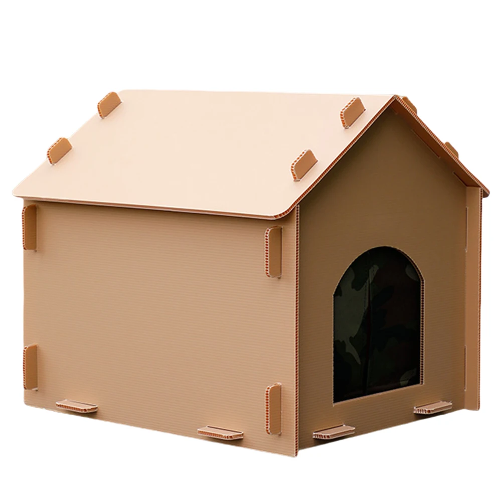 

Outside Cat House Weatherproof Warm Cat Shelter Foldable Cat Outdoor House Collapsible Insulated Pet House for Four Season