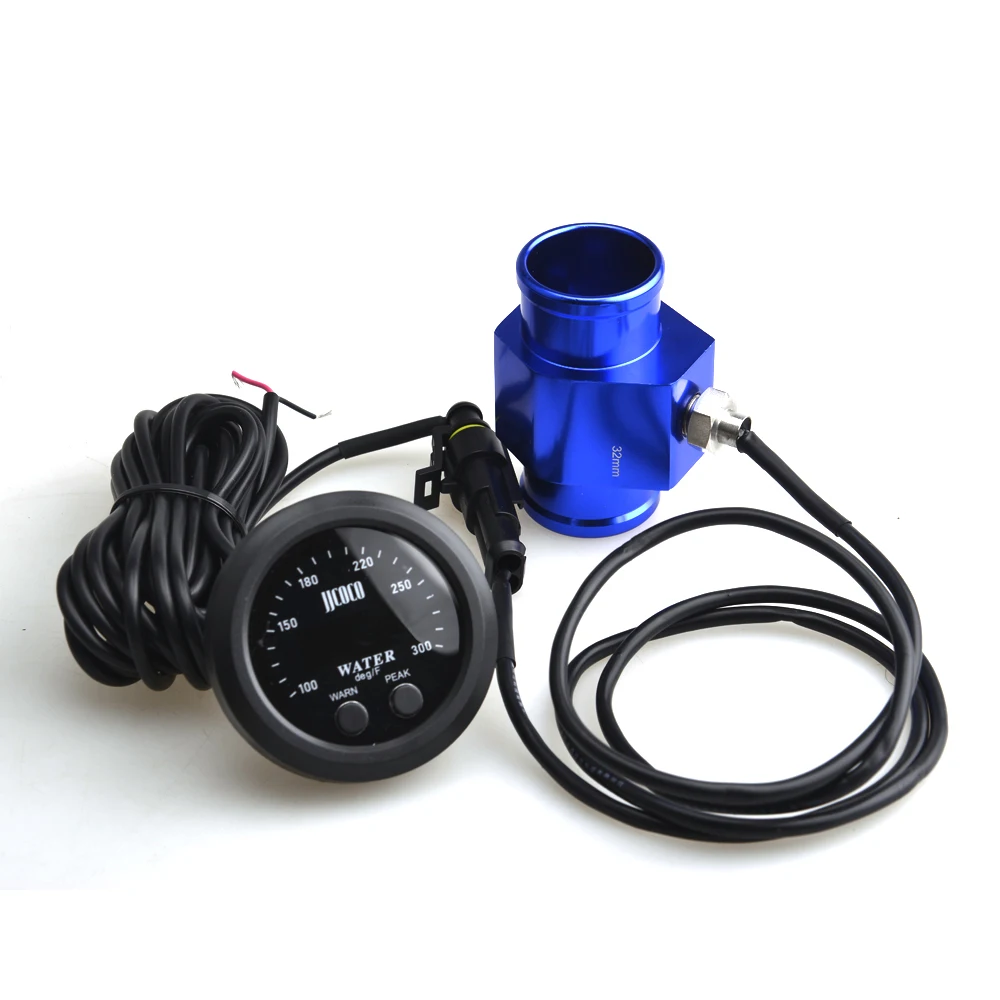 52MM 12v samochód wyścigowy ultracienki wskaźnik temperatury wody i adapter czujnika temperatury wody 1/8NPT