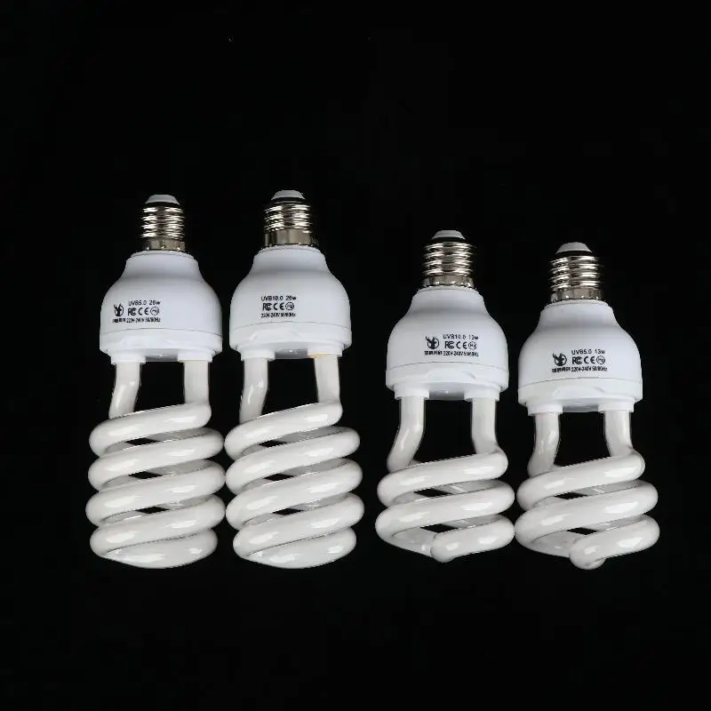 1Pcs Turtle Lizard Snake Reptiles Heating Lamps 13W/26W UV Rays Energy Saving Terrarium Basking Light 5.0 10.0 UVB Reptile Lamp - view 2