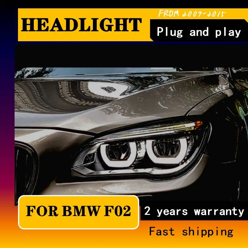 

Car Styling For BMW F02 Headlights 2009-2015 740i 730i 735i LED Headlight DRL Projector Lens Original LED Auto Accessories