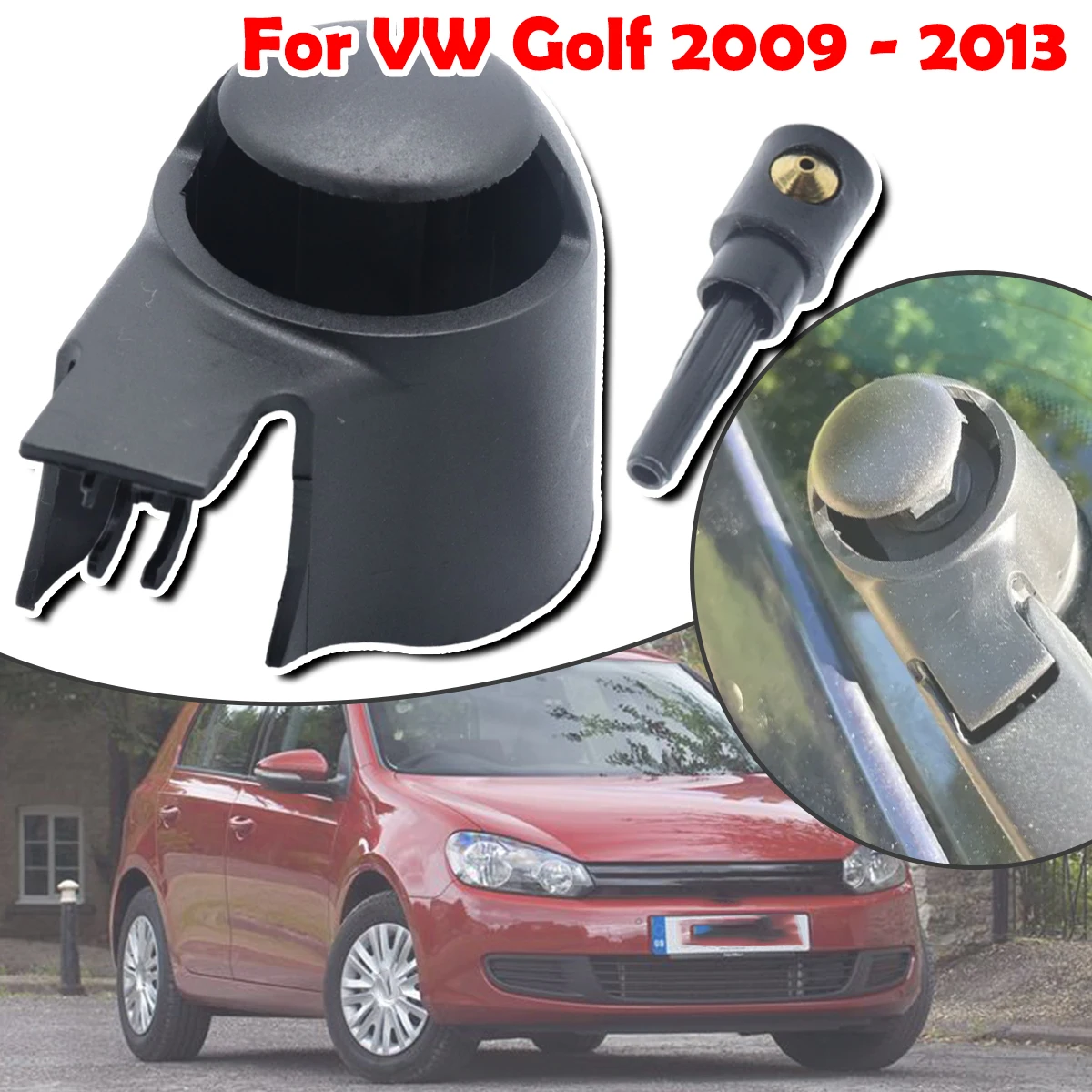 

Car Rear Windshield Window Wiper Arm Rocker Bolt Cover Cap Washer Jet Nozzle Accessories For VW Golf 2009 2010 2011 2012 2013