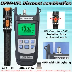AUA-Y710A Optical Power Meter&Visual Fault Locator FTTH Fiber Tester Tool Kit (Optional) OPM(-70~+10dBm)&VFL(10/1/20/30/50mW)