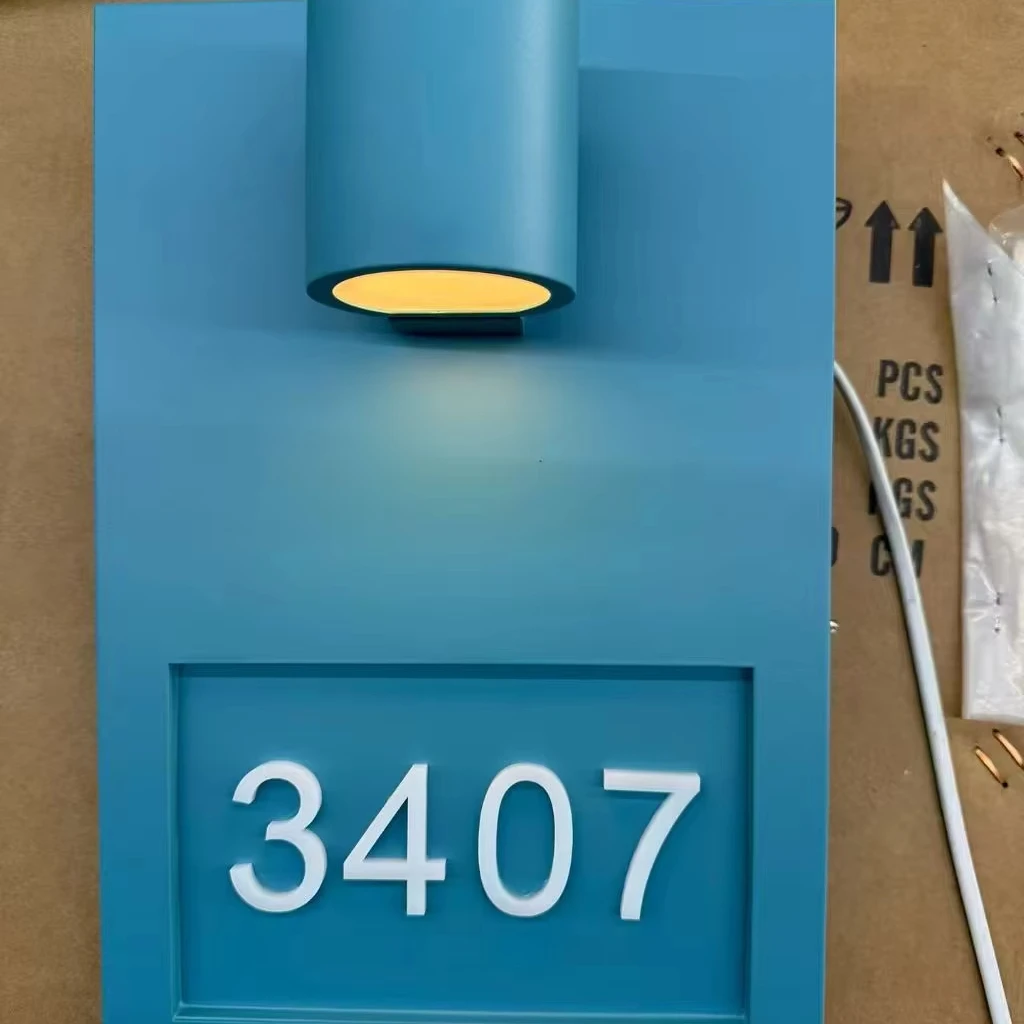 APCITL Verified Custom LED Hotel Room Number Plate Doorplate with DND Function Doorbell System Modern Design School Use