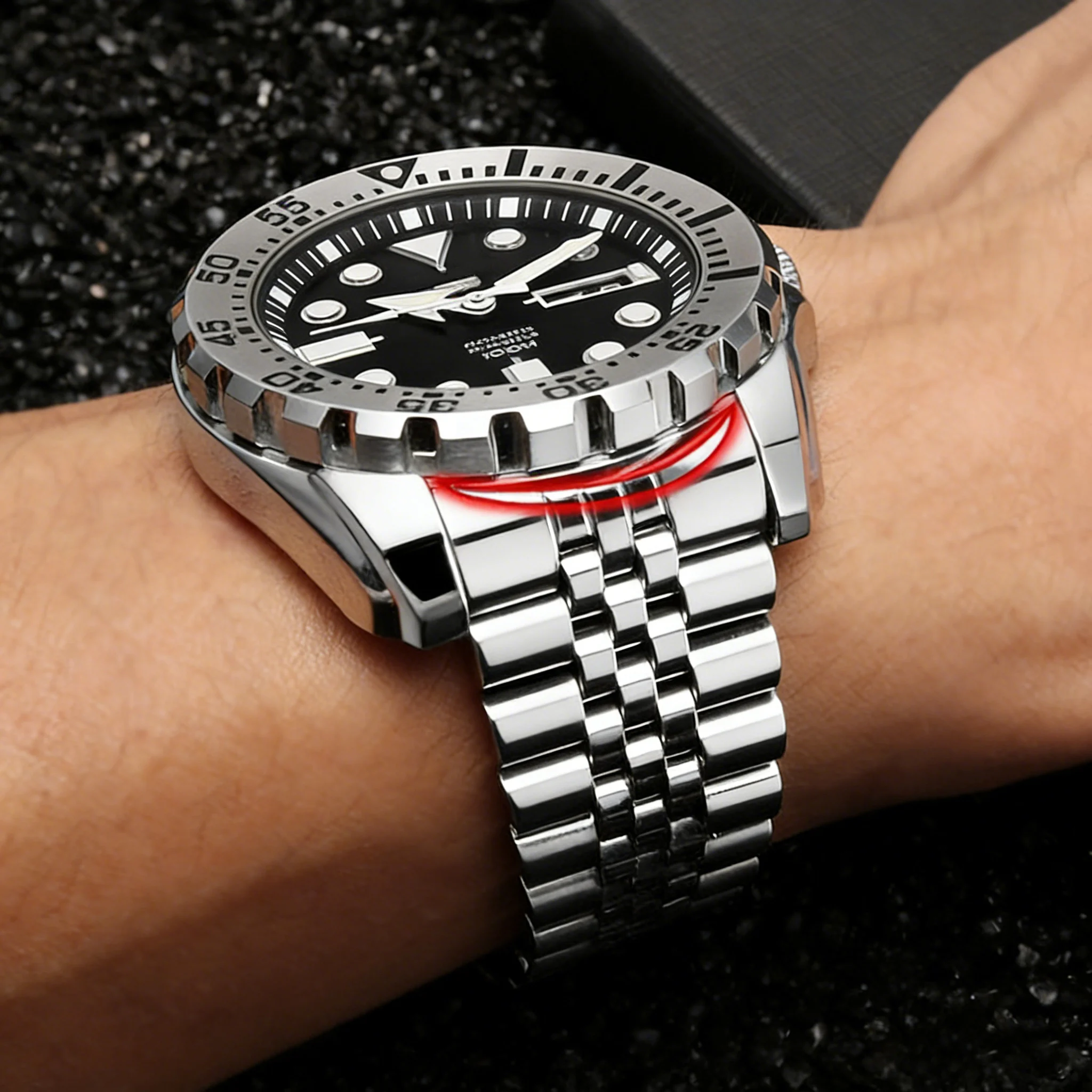 20mm 22mm for Seiko SKX005 SKX007 SKX009 Solid Stainless Steel Watch Band Men Women Metal Curved End Diving Sport Strap Bracelet view 6