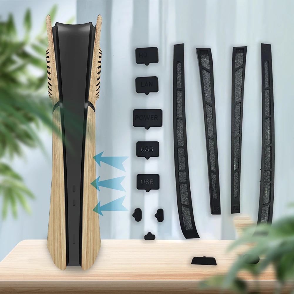 Conjunto de plugues contra poeira de silicone 12 em 1, plugue à prova de poeira, protetor contra poeira para playstation 5, pacote de acessórios de console fino