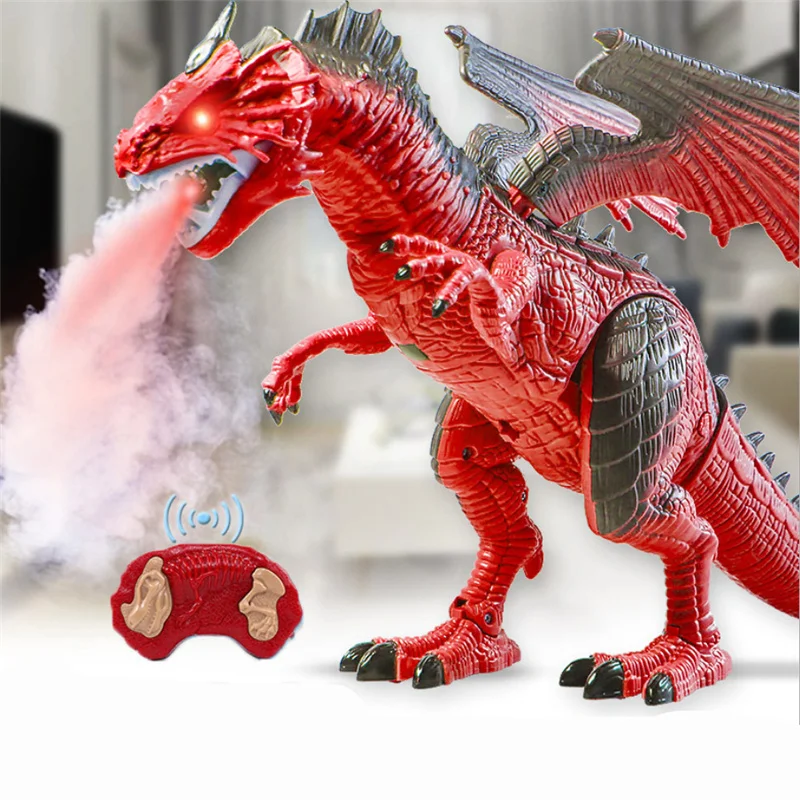 

45CM Dinosaur Spray Dragon Roar Walking Electric Remote Control Simulation Animal Model Kids Toy For Children Boys Birthday Gift