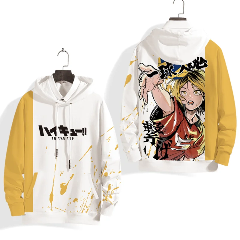 وصول أنيمي Haikyuu تأثيري هوديي النساء الرجال Harajuku البلوز Y2k الشارع الشهير ثلاثية الأبعاد طباعة الهيب هوب البلوز طويلة الأكمام مقنعين #6
