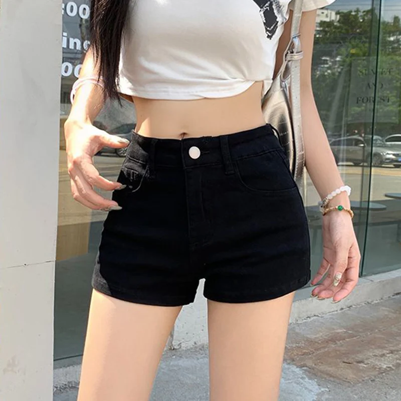 

Summer Hot Sale Classic Girls High Waist Jeans Female Thin A-line Denim Shorts Lady Casual Fashion Skinny Short Pants