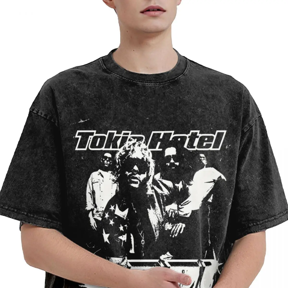 Toyio Hotel Merch 2001 Album Rock Band lavato T Shirt Streetwear Hip Hop novità T-Shirt Tees top per uomo donna cotone Harajuku