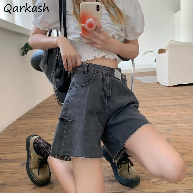 5XL Baggy Denim Shorts Women Holes Casual Designed Fashion Summer Hot Short Trousers Korean Style Vintage Ripped Retro Sale AliExpress