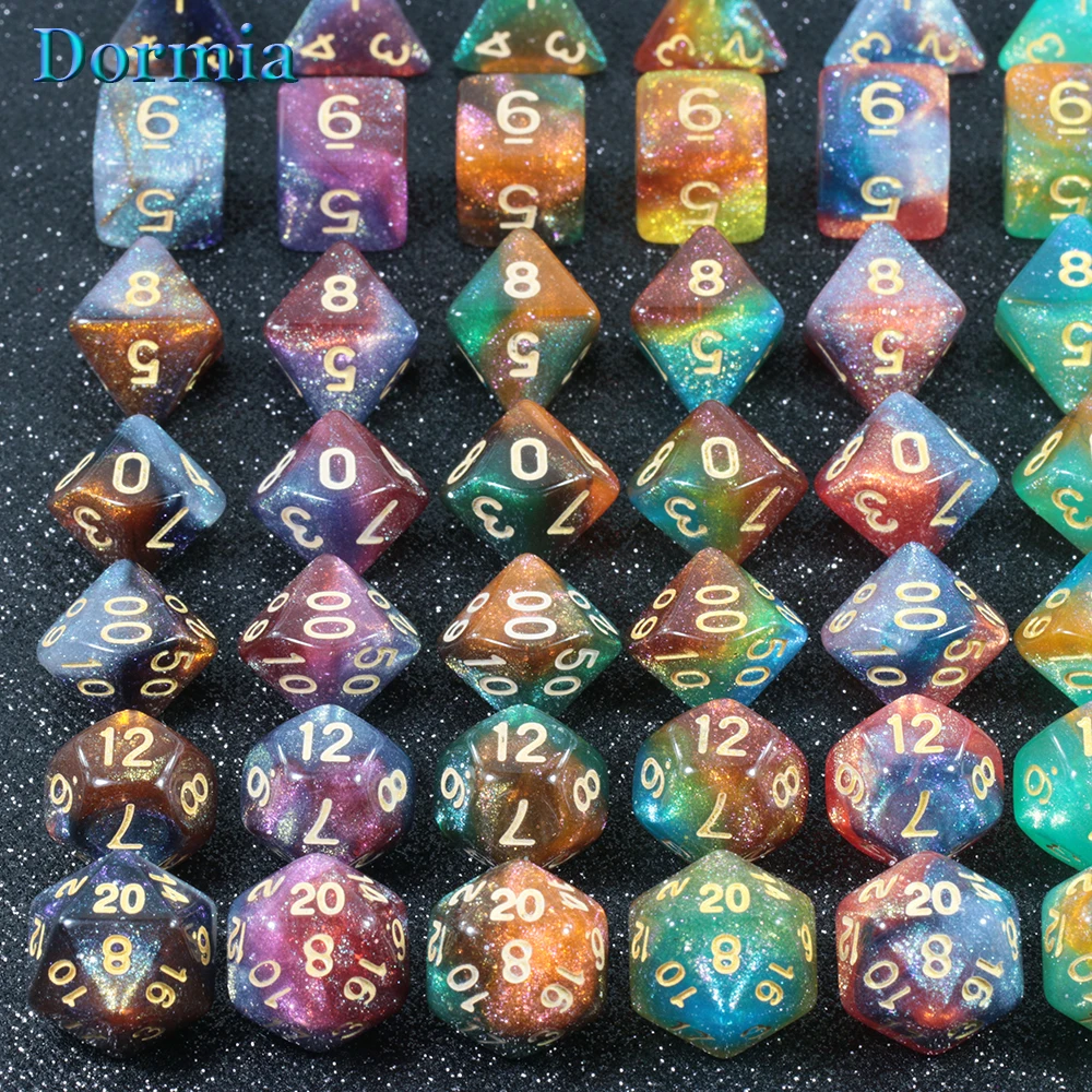 Super Universe Galaxy d&dgame Dice Set D4-D20  RPG Best Gifts 8 Colors for Choose game dice