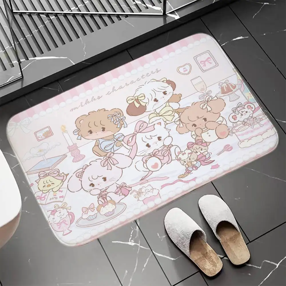 

M-Mikko Illustrations Floor Mat Entrance Doormat Bath Mats Non-slip Mat Carpets Carpet Entrance of House Custom Kitchen
