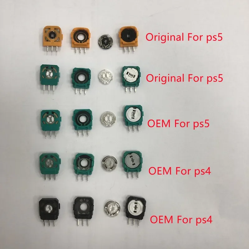 100pcs Potentiometer for Ps4/Ps5 Controller 3d Analog Stick Button Sensor Light Part Replacement Micro Mini Switch Axis Resistor