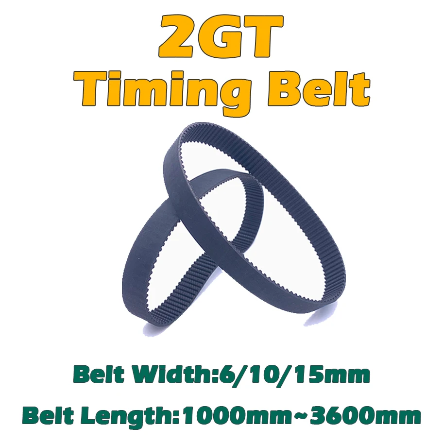 

2GT Timing Belt Perimeter 1000mm-3600mm Closed Loop Belt Width 6 10 15mm 3D Printer Belt Drive Synchronous Rubber Belt GT2 Belt