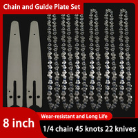 8 Inch Chain Saw Blade Chainsaw Chain Guide Bar 1/4\