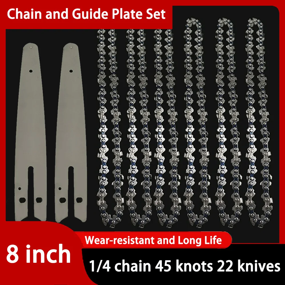 8 Inch Chain Saw Blade Chainsaw Chain Guide Bar 1/4