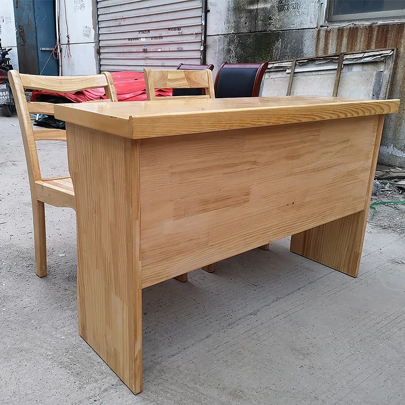 Double conference table, pure solid wood training desk, 1.8 long strip table