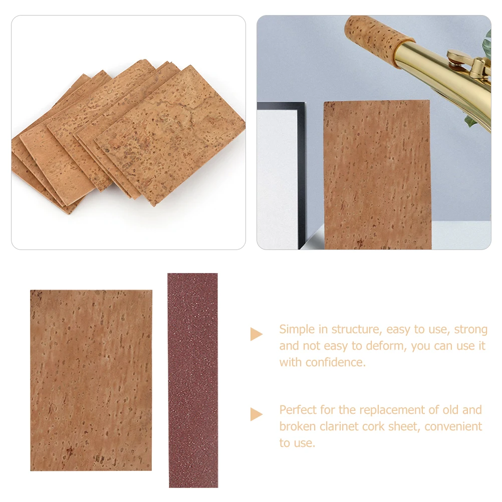 

Saxophone Clarinet Cork Sheet Replacement Repair Kit for Alto Neck Joint Woodwind Accessories Durable Lightweight