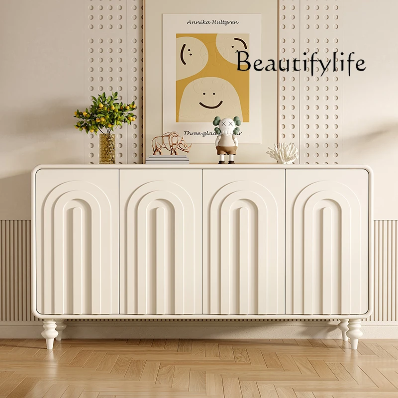 

French Cream Style Entrance Shoe Cabinet Light Luxury Living Room Simple Bedroom Storage Cabinet