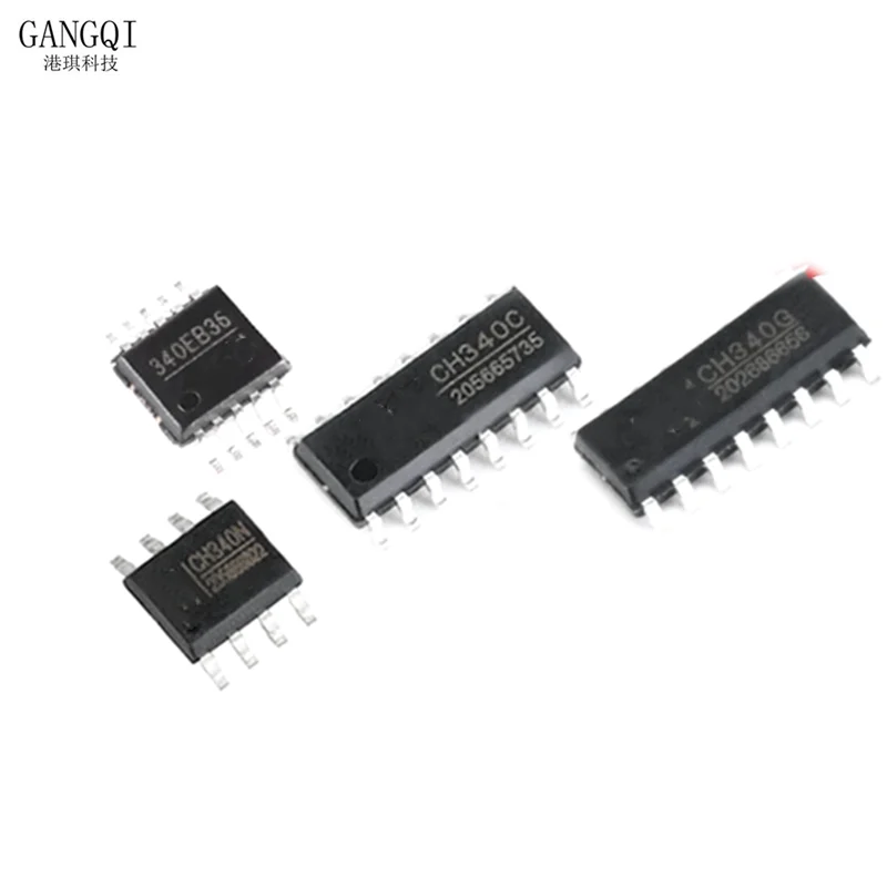 5Pcs New Original IC CH340E CH440E CH442E CH552E CH554E MSOP10 IC Foot patch density chip IC chip built-in crystal vibration USB
