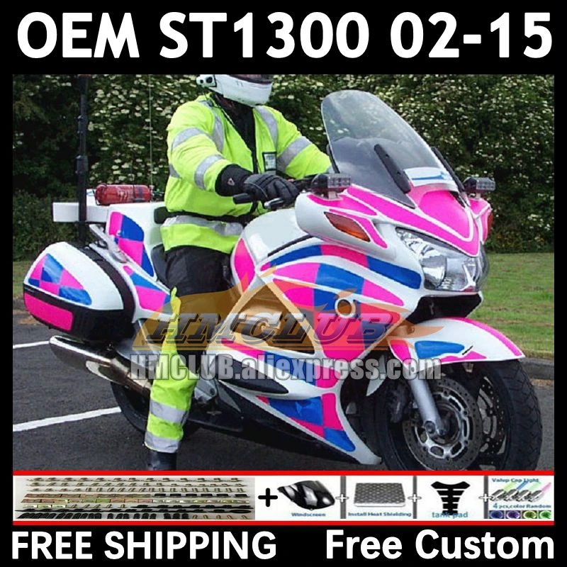 STX1300 For HONDA Pan European ST1300 89No.65 ST-1300 ST 1300 2002 2003 2004 2005 2006 07 08 09 10 pink blue 11 12 15 Fairing