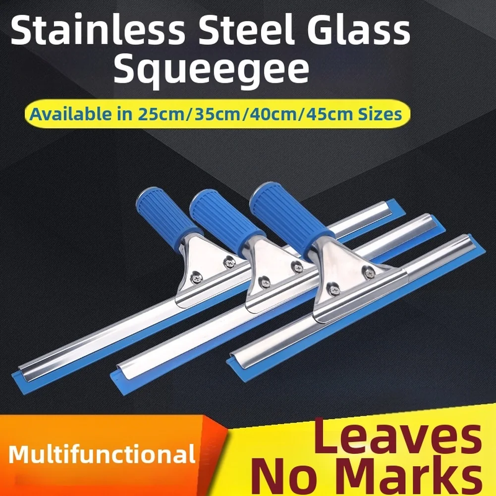 1Pcs Glass Squeegee One-Sided Soft Rubber Edge Glass Wiper Scraper Floor Window Cleaning Tool Household Water Wiper Replacement