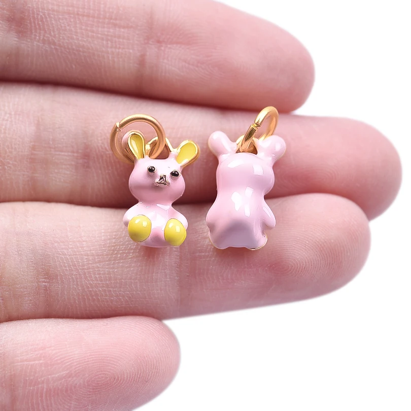 3pcs/6pcs/lot Animals Alloy Pendants Charms Duck Giraffe Rabbit Puppy Elephant Dinosaur Whale Pendant Jewelry Making Findings