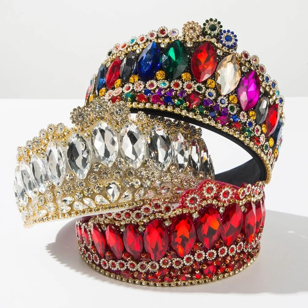 Luxury Full Diamond Rhinestone Headbands Non-slip Hoop Design Hoop Hairband Super Flash Hair Hoop Women
