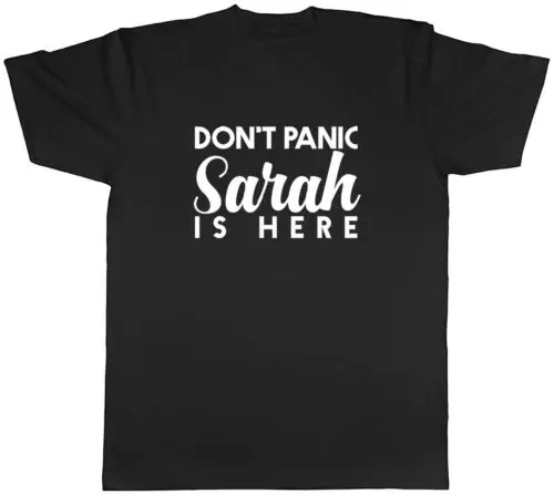 Personalised Don't Panic Mens Unisex T-Shirt Tee