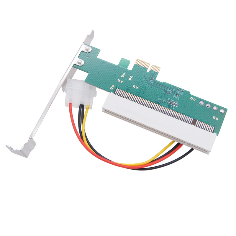 

PCI-E Converter Adapter ASM1083 Chipset PCI Express X1 to PCI Expansion Card Riser with 4Pin Power Connector PCIE to PCI Adapter