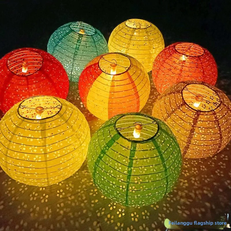 

Новинка! Портативный бумажный фонарь ручной работы в старинном стиле с LED-подсветкой для детей, декор для сцены, праздничные товары к Новому году